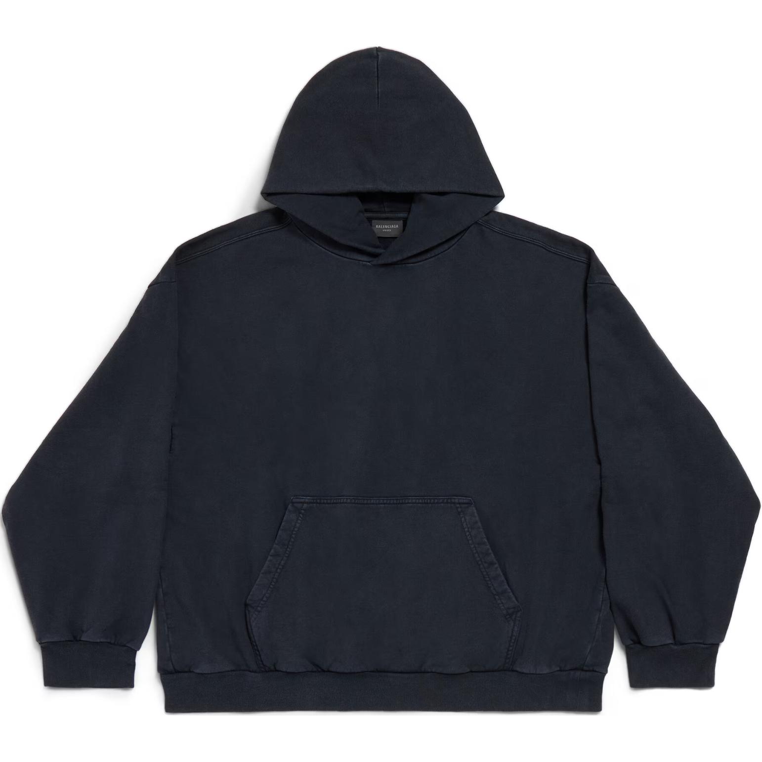 Order Sudadera Balenciaga Negra Unisex con Estampado de Letras Oversize. 767877TPVU51569