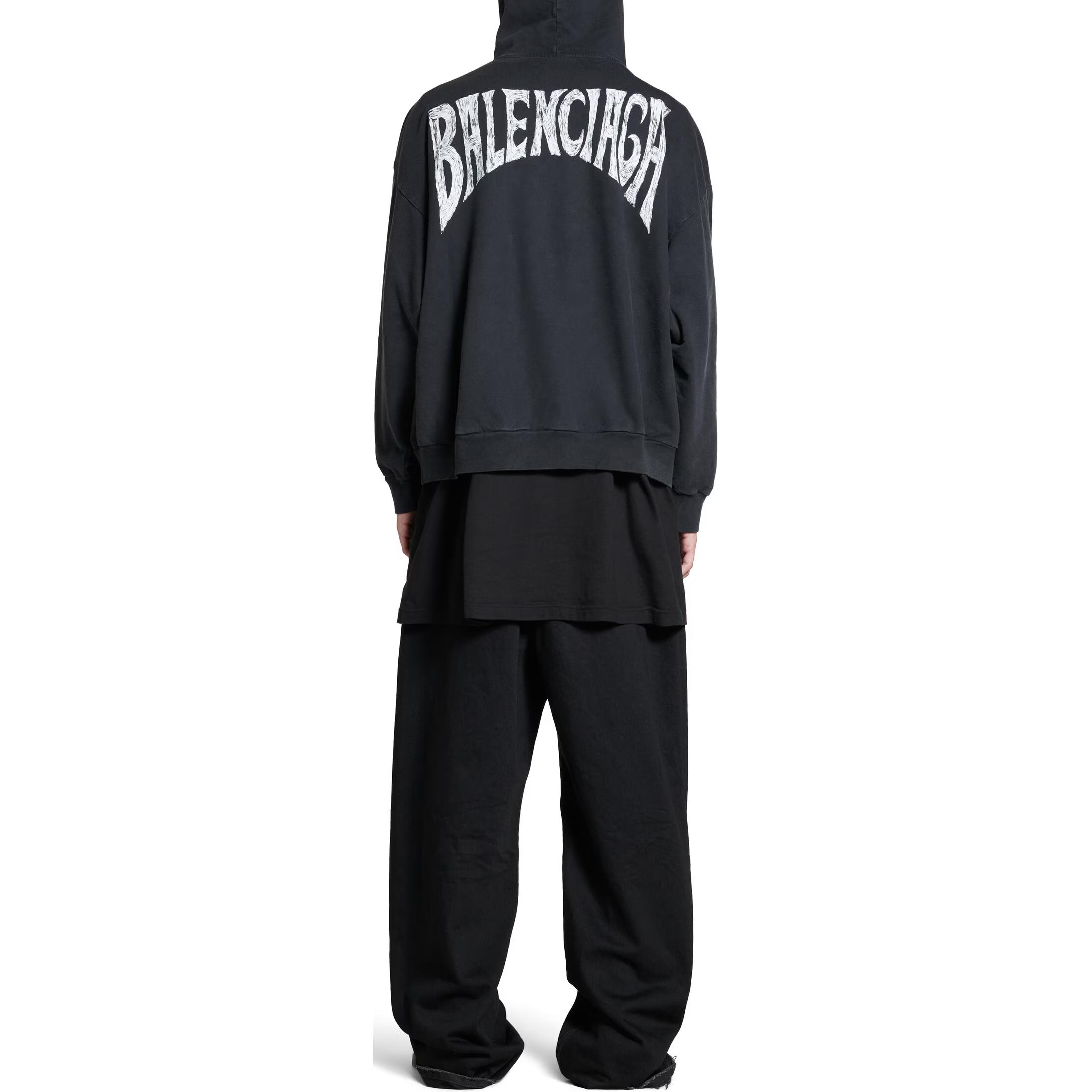 Purchase Sudadera Balenciaga Negra Unisex con Estampado de Letras Oversize. 767877TPVU51569