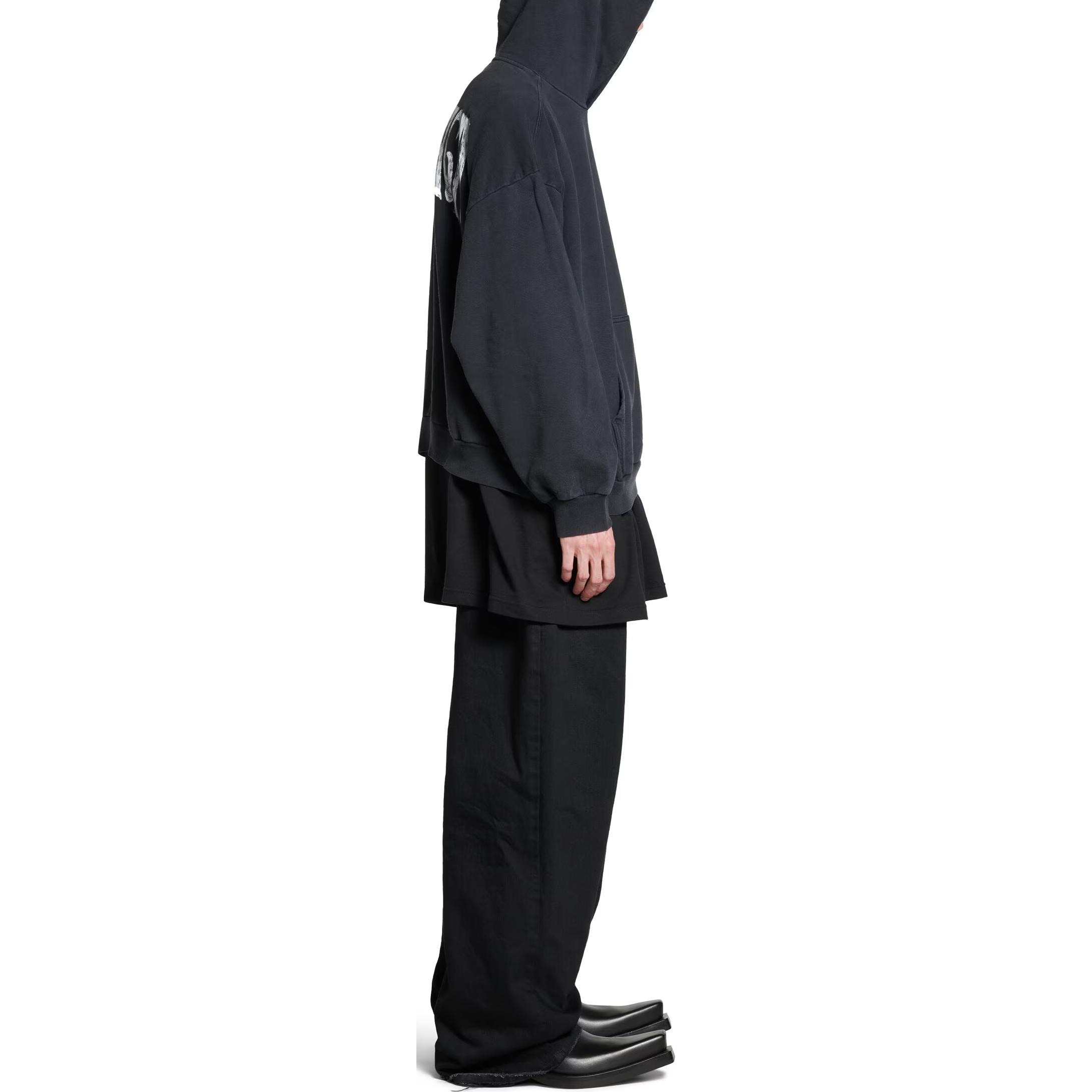 Details for Sudadera Balenciaga Negra Unisex con Estampado de Letras Oversize. 767877TPVU51569