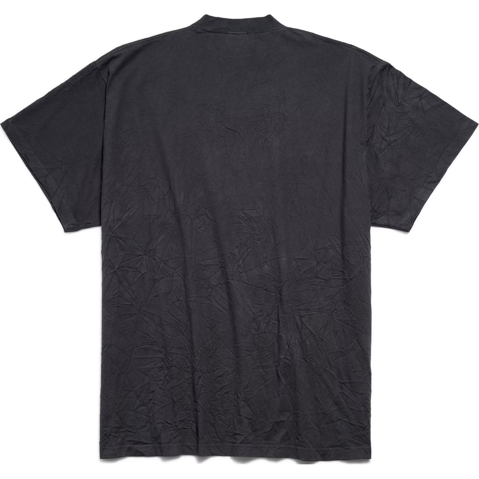 Balenciaga Letter Print Oversized Unisex Black T-Shirt. 787349TRVE81055 圖 3