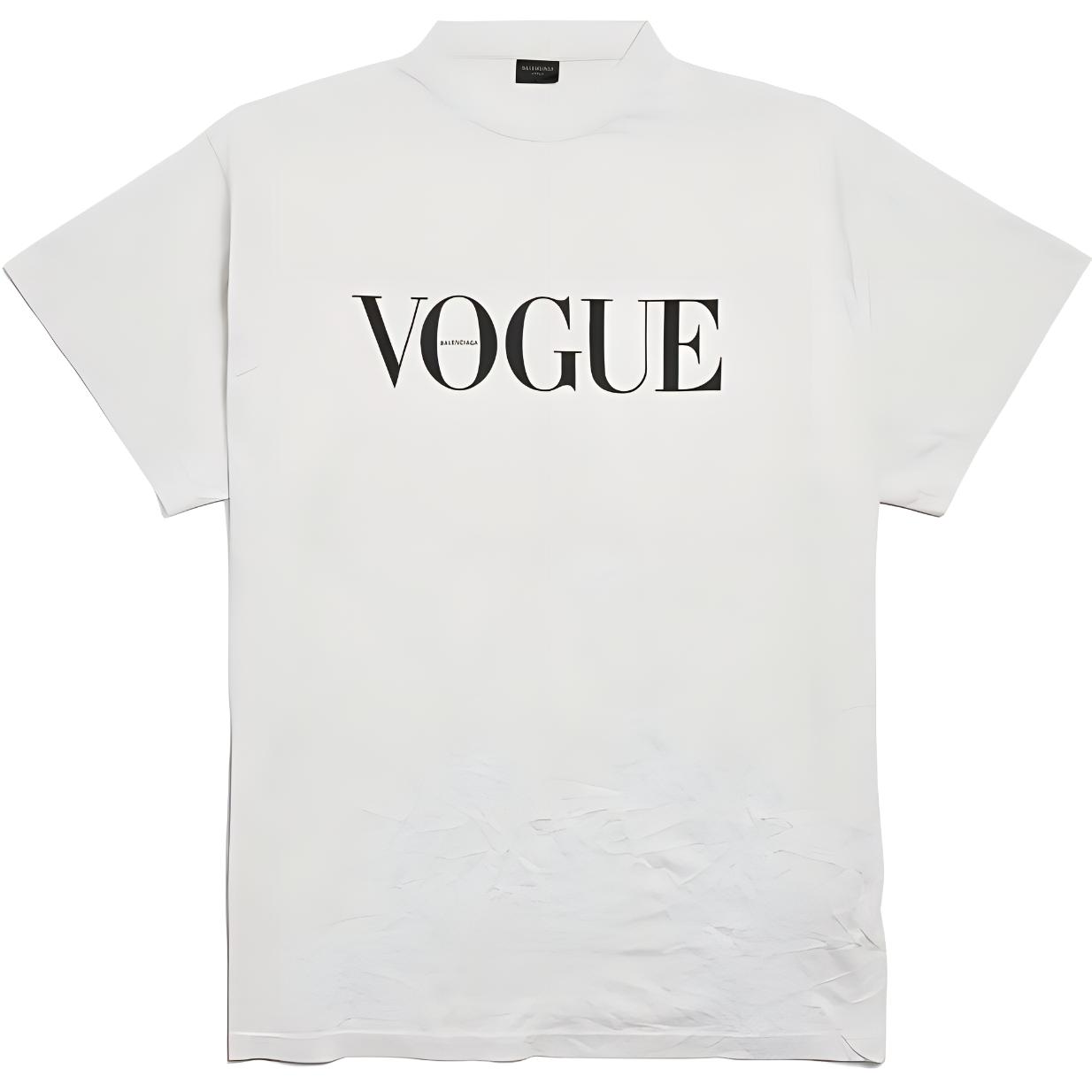 Balenciaga Letter Print Oversized White T-Shirt Unisex 787349TRVL89081