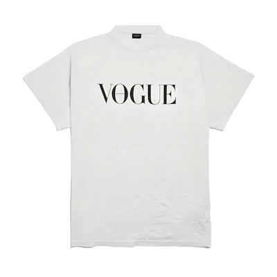 Balenciaga Letter Print Oversized White T-Shirt Unisex 787349TRVL89081