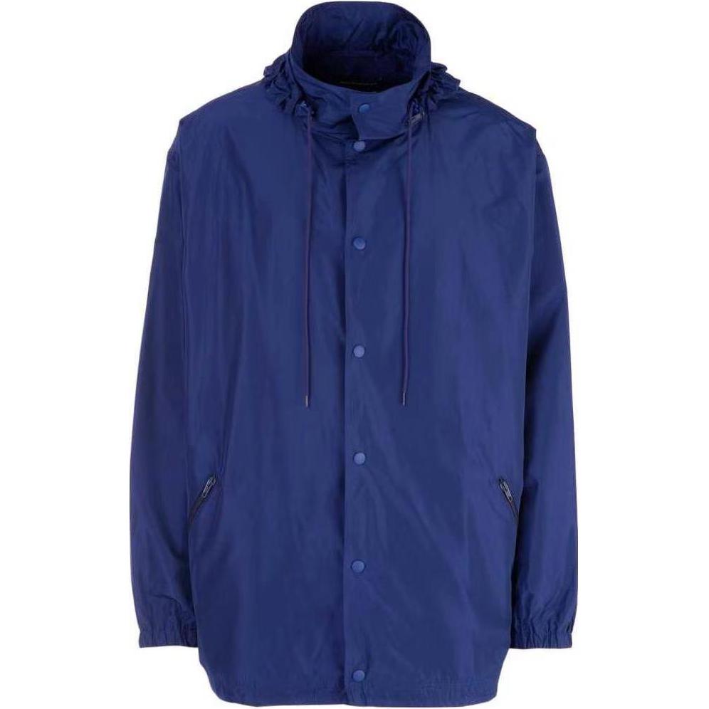 Balenciaga Letter Print Zip-Up Hoodie Jacket Regular Fit Men’s Blue 533911TYD364540