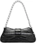 Order Balenciaga Lindsay Bolso Hombro Pequeño Estampado Cocodrilo Negro