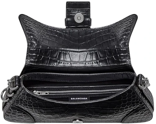 Balenciaga Lindsay Bolso Hombro Pequeño Estampado Cocodrilo Negro Lookbook Balenciaga Lindsay Bolso Hombro Pequeño Estampado Cocodrilo Negro
