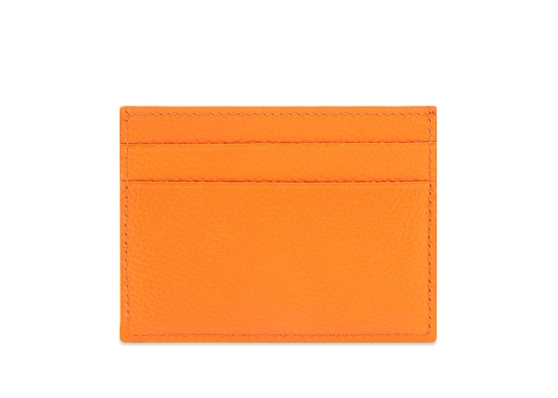 Balenciaga Logo (4 Card Slots 1 Bill Compartment) Card Holder Pop Orange/Black 圖 2