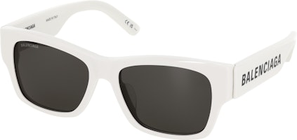 Balenciaga Logo Angular White Sunglasses Unisex Couple Style Eyewear BB0262SA-003 Balenciaga Logo Angular White Sunglasses Unisex Couple Style Eyewear BB0262SA-003