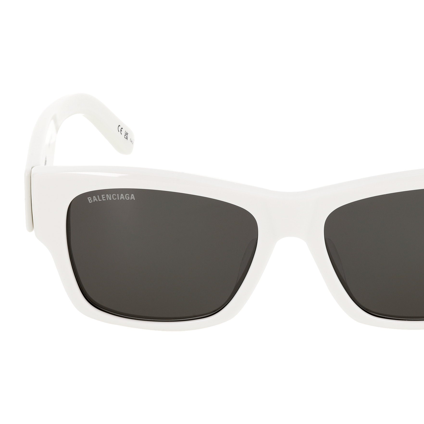 Purchase Balenciaga 角度徽標白色太陽眼鏡 情侶款式 男女通用 BB0262SA-003
