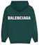 Buy Balenciaga Logo Back Print Green Hoodie Relaxed Fit 570811THV793230