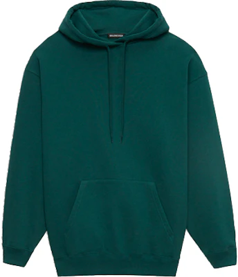 Balenciaga Logo Back Print Green Hoodie Relaxed Fit 570811THV793230 Lookbook Balenciaga Logo Back Print Green Hoodie Relaxed Fit 570811THV793230
