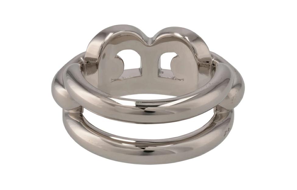 Lookbook 巴黎世家男士银色标志黄铜戒指 748177TZ99S0926