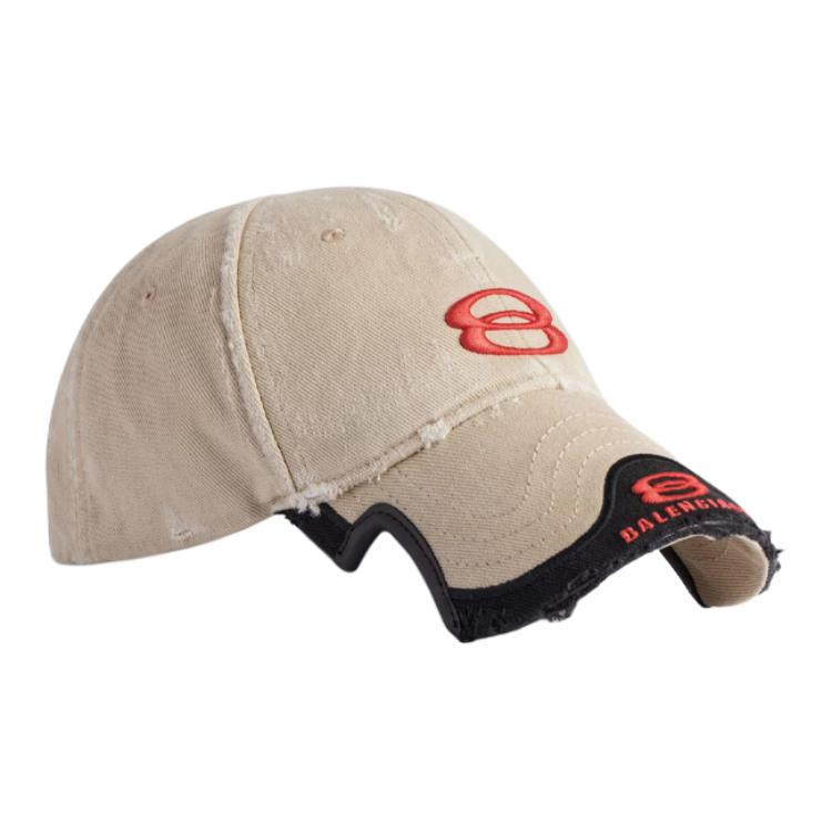 Lookbook Topi Besbol Balenciaga Logo Beige Lelaki Kapas Poliester. 808790410B22874