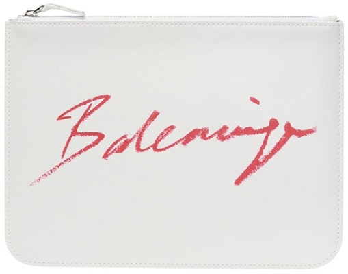 Balenciaga Logo Clutch White Buy Balenciaga Logo Clutch White