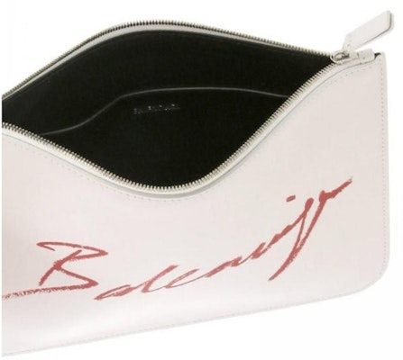 Balenciaga Logo Clutch White Lookbook Balenciaga Logo Clutch White