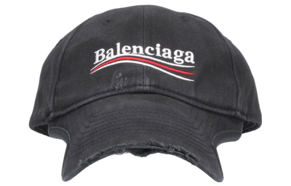 Order Balenciaga Logo Cotton Baseball Cap Black 766861410B21077
