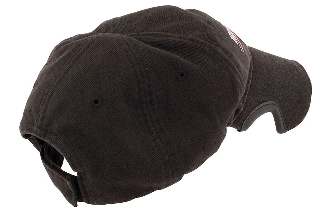 Shop Balenciaga Logo Cotton Baseball Cap Black 766861410B21077