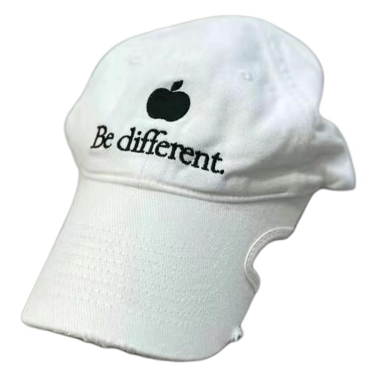 Balenciaga Logo Cotton Baseball Cap White Unisex Couple Style. 713931410B29060