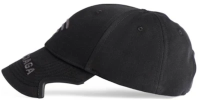 Balenciaga Logo Cotton Cap Black Mens 788756410B2 Balenciaga Logo Cotton Cap Black Mens 788756410B2