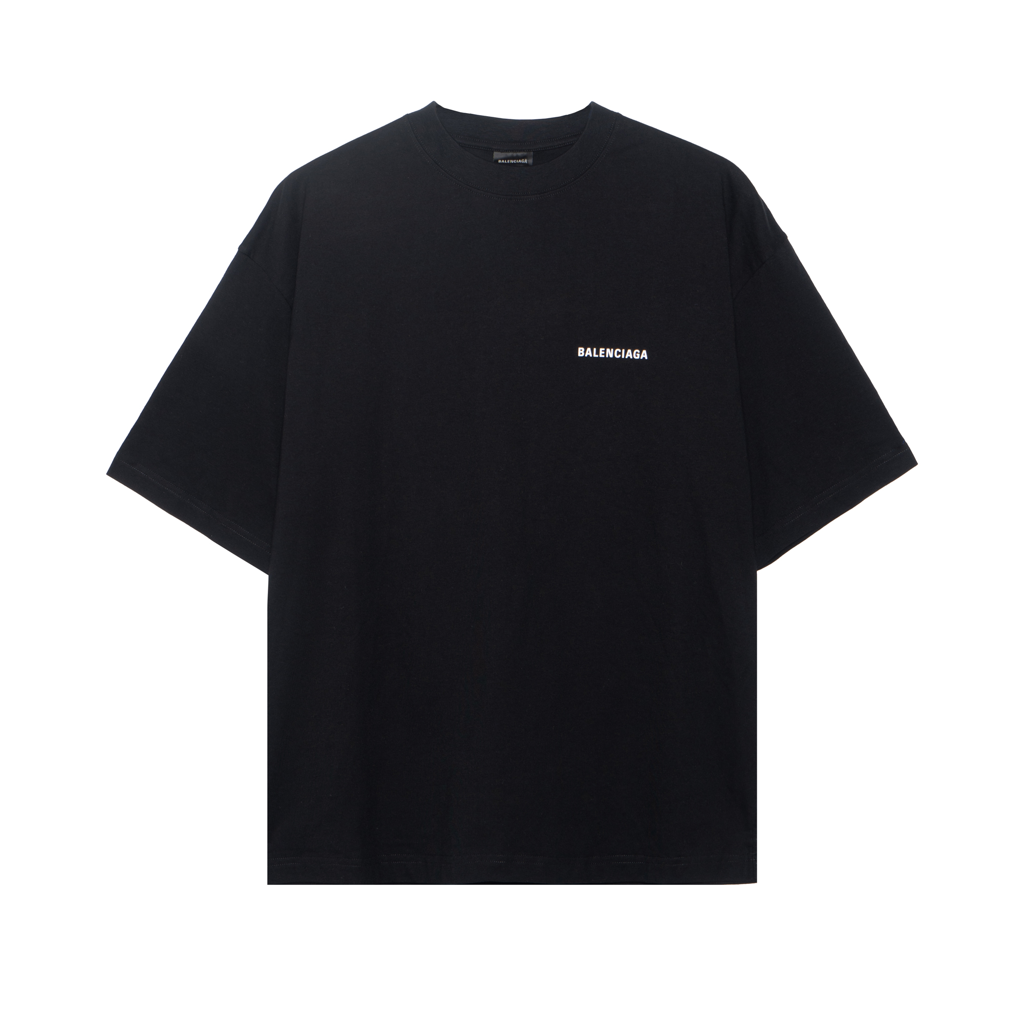 Buy Balenciaga 標誌常規版型黑色T恤 612966TMVF41070