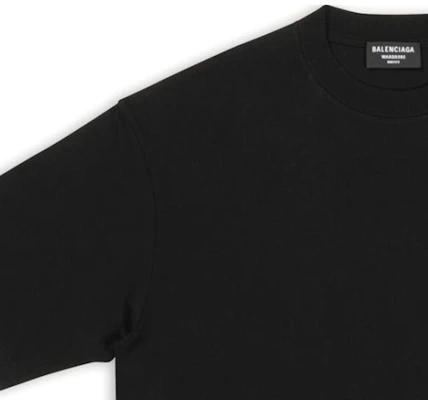 Balenciaga 標誌常規版型黑色T恤 612966TMVF41070 Cheap Balenciaga 標誌常規版型黑色T恤 612966TMVF41070