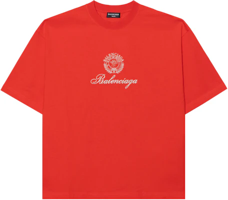 Balenciaga Kaos Santai Logo Merah Oversized Lengan Pendek FW22. 612966TMVL46971 Buy Balenciaga Kaos Santai Logo Merah Oversized Lengan Pendek FW22. 612966TMVL46971
