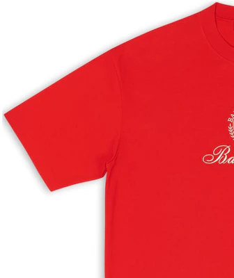 Balenciaga Kaos Santai Logo Merah Oversized Lengan Pendek FW22. 612966TMVL46971 Details for Balenciaga Kaos Santai Logo Merah Oversized Lengan Pendek FW22. 612966TMVL46971
