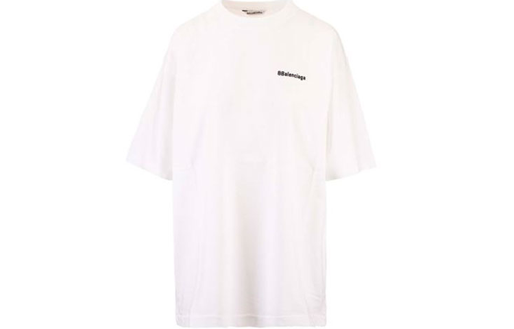 Balenciaga Logo Crewneck T-Shirt Oversized Fit White - . 641655TJV879040 圖 2