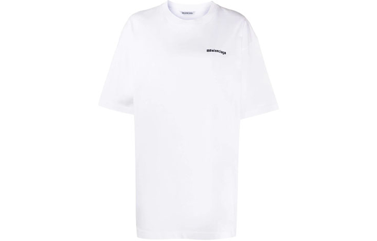 Balenciaga Logo Crewneck T-Shirt Oversized Fit White - . 641655TJV879040 圖 4