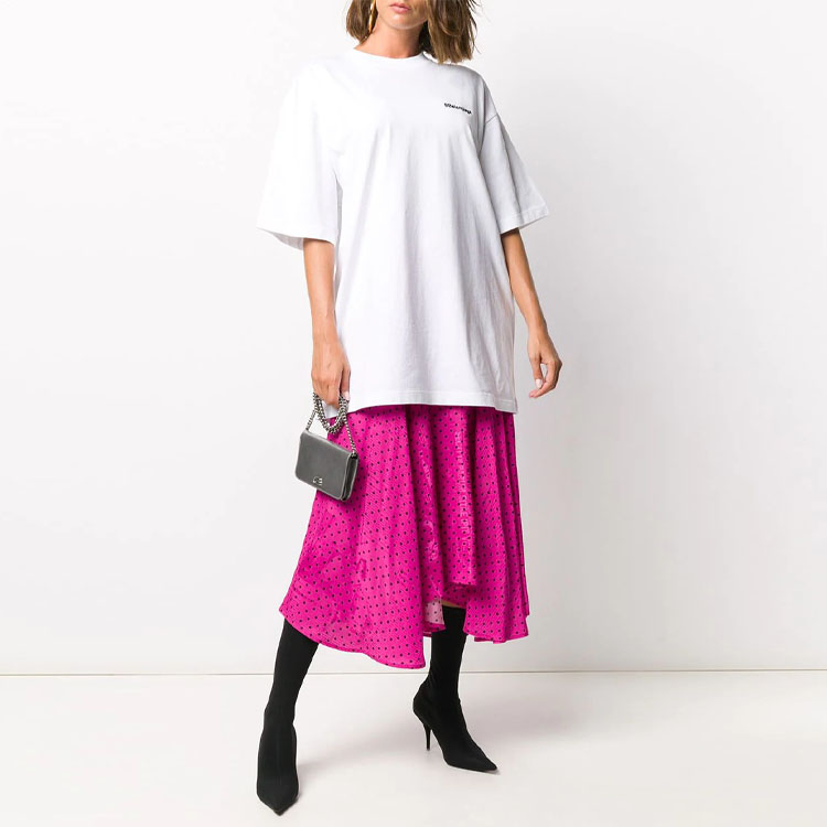 Balenciaga Logo Crewneck T-Shirt Oversized Fit White - . 641655TJV879040 圖 5