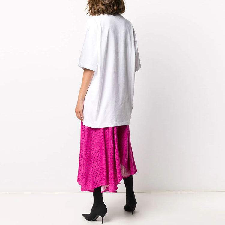 Balenciaga Logo Crewneck T-Shirt Oversized Fit White - . 641655TJV879040 圖 6