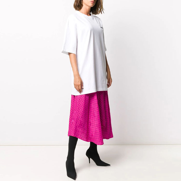 Balenciaga Logo Crewneck T-Shirt Oversized Fit White - . 641655TJV879040 圖 7