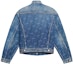 Lookbook Balenciaga Logo Denim Blue Single-Breasted Jacket 620731TJW532340