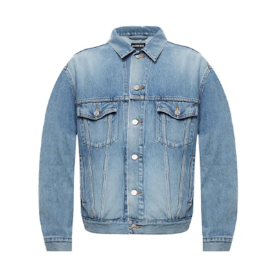 Balenciaga Logo Denim Jacket Blue 557351TDW144065