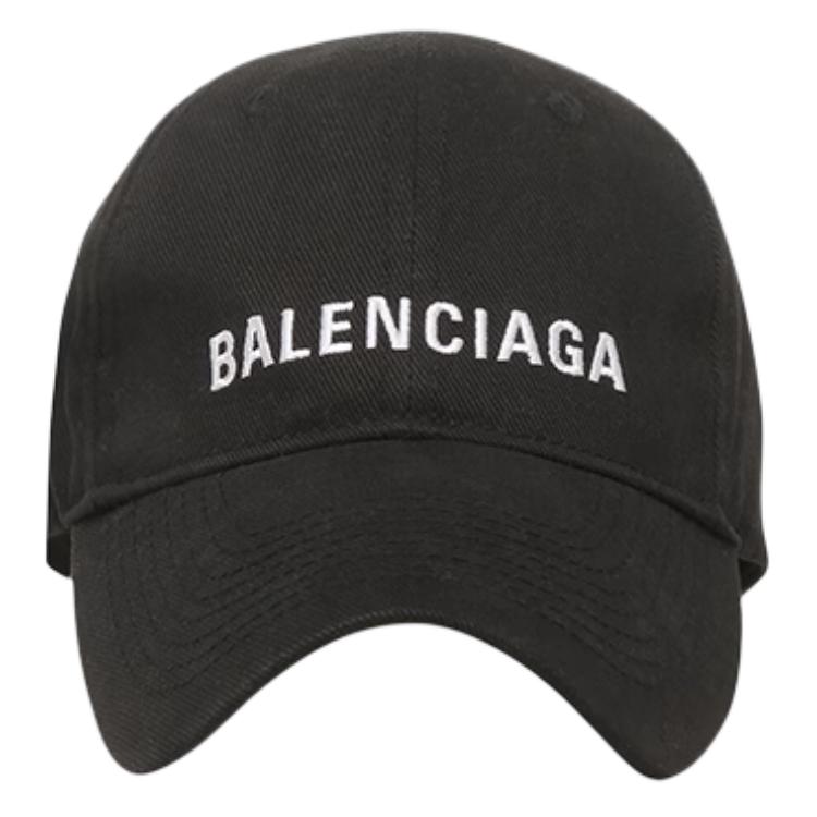 Balenciaga Logo Design Black Cotton Cap Unisex Adjustable Fashion Hat. 782787 410B2 1077