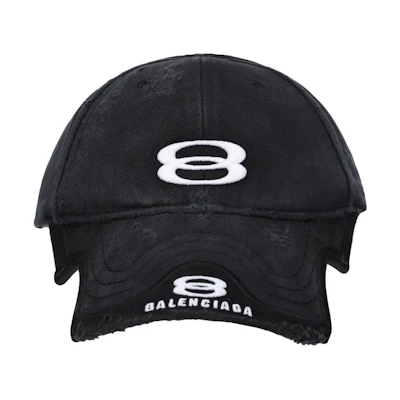 Balenciaga Logo Design Cotton Black Cap Unisex Couple Style. 808790410B21078