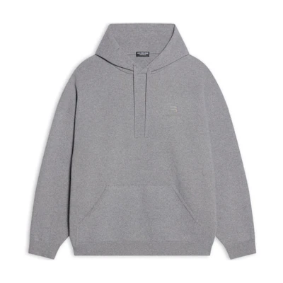 Balenciaga Logo Drawstring Hoodie Regular Fit Grey 675300T41201013