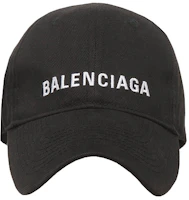 Balenciaga Logo Embroidered Black Cotton Baseball Cap Unisex 529192310B21077 Balenciaga Logo Embroidered Black Cotton Baseball Cap Unisex 529192310B21077