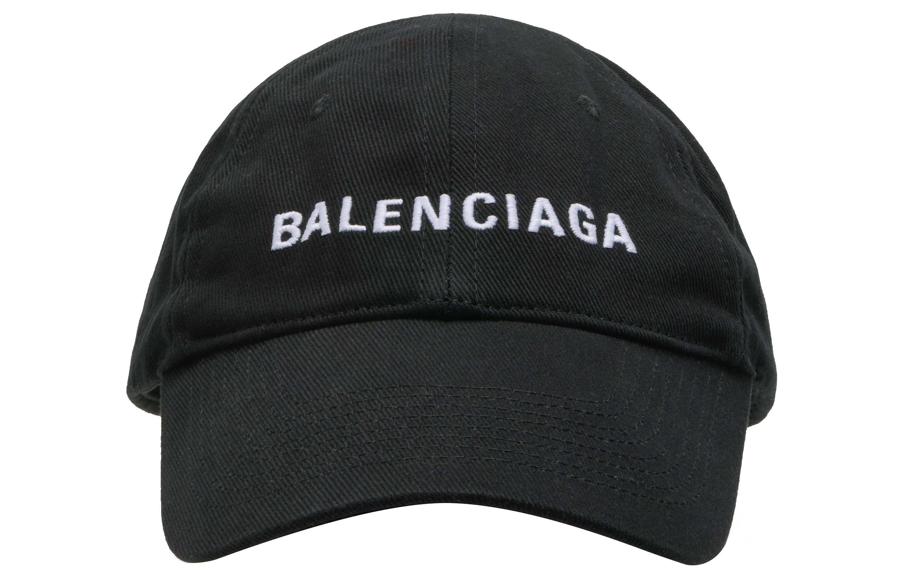 Balenciaga Logo Embroidered Black Cotton Baseball Cap Unisex 529192310B21077 圖 6