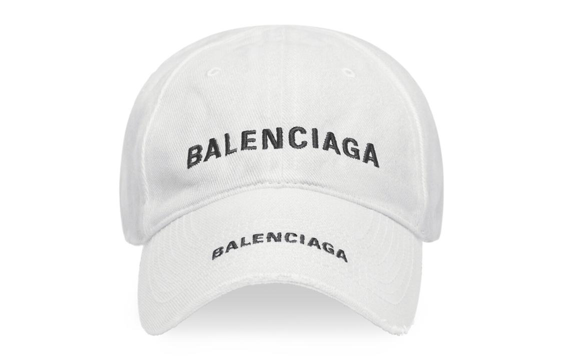 Balenciaga Logo Embroidered Classic White Cap for Men. 744273415B39160