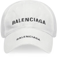 Balenciaga Logo Embroidered Classic White Cap for Men. 744273415B39160 Balenciaga Logo Embroidered Classic White Cap for Men. 744273415B39160