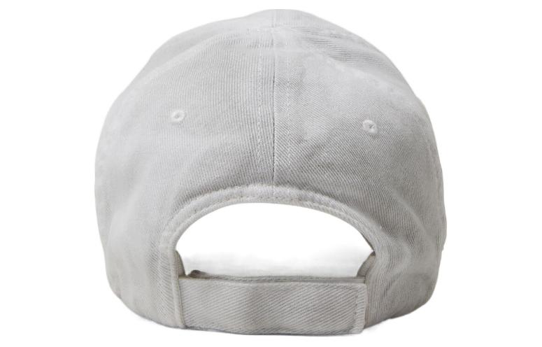Shop Topi Besbol Kapas Balenciaga Logo Sulam Kelabu Putih. 704105415B39100