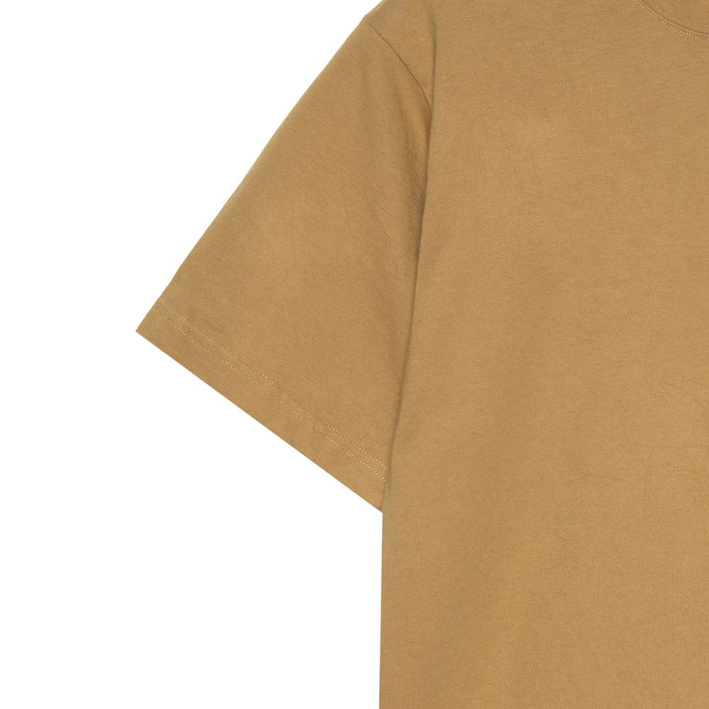 Details for Balenciaga Logo Embroidered Crewneck Oversized Brown T-Shirt for Men. 675016TLVB30950