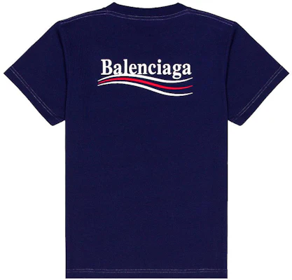 Balenciaga Logo Embroidered Crewneck SS22 Unisex Regular Fit T-Shirt Blue 620967TKVJ11195 Lookbook Balenciaga Logo Embroidered Crewneck SS22 Unisex Regular Fit T-Shirt Blue 620967TKVJ11195
