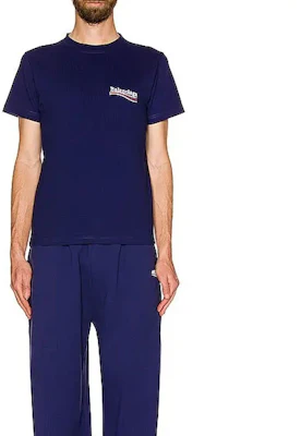 Balenciaga Logo Embroidered Crewneck SS22 Unisex Regular Fit T-Shirt Blue 620967TKVJ11195 Purchase Balenciaga Logo Embroidered Crewneck SS22 Unisex Regular Fit T-Shirt Blue 620967TKVJ11195