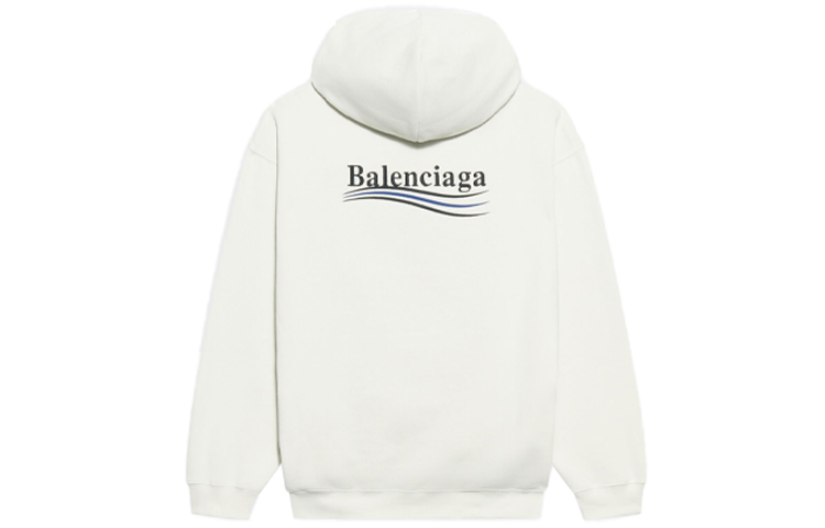 Balenciaga Logo Embroidered Hoodie White Fashionable Sweatshirt. 600583TKVI99084 圖 3