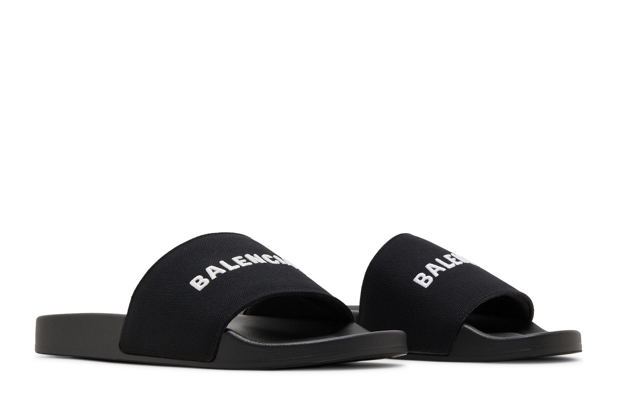 Cheap Balenciaga Sandal Kolam Bordir Logo 'Hitam Putih' 695557-W1S9C-1090