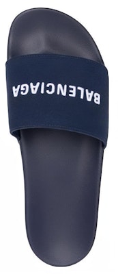 巴黎世家徽标刺绣泳池拖鞋'海军蓝' 695557-W1S9C-4590 Purchase 巴黎世家徽标刺绣泳池拖鞋'海军蓝' 695557-W1S9C-4590