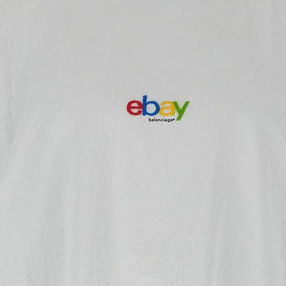 Details for 발렌시아가 로고 자수 유니섹스 루즈핏 크루넥 티셔츠 그레이. 787349TRVE89012