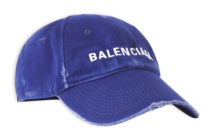 Balenciaga Logo Embroidered Washed Blue Cap Unisex. 5907584A9B9-4077