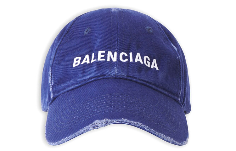 Lookbook 巴黎世家標誌刺繡水洗藍色棒球帽中性款 5907584A9B9-4077